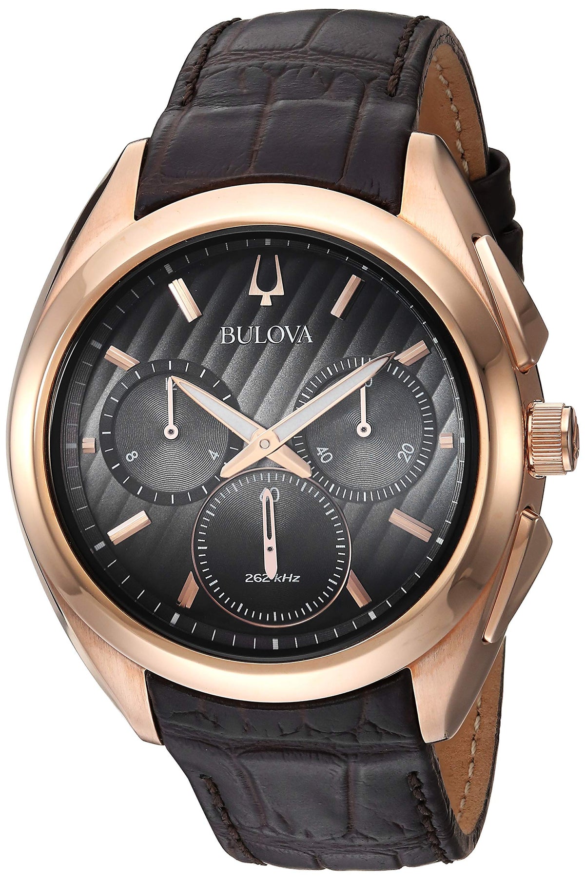 97A124 Reloj Bulova Curv de hombre correa de cuero