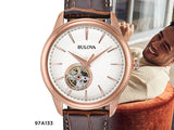 97A133 Reloj Bulova para caballero pulsera de cuero