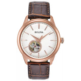 97A133 Reloj Bulova para caballero pulsera de cuero