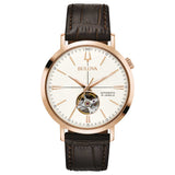 97A136 Reloj Bulova Aerojet de hombre correa de piel 41 mm