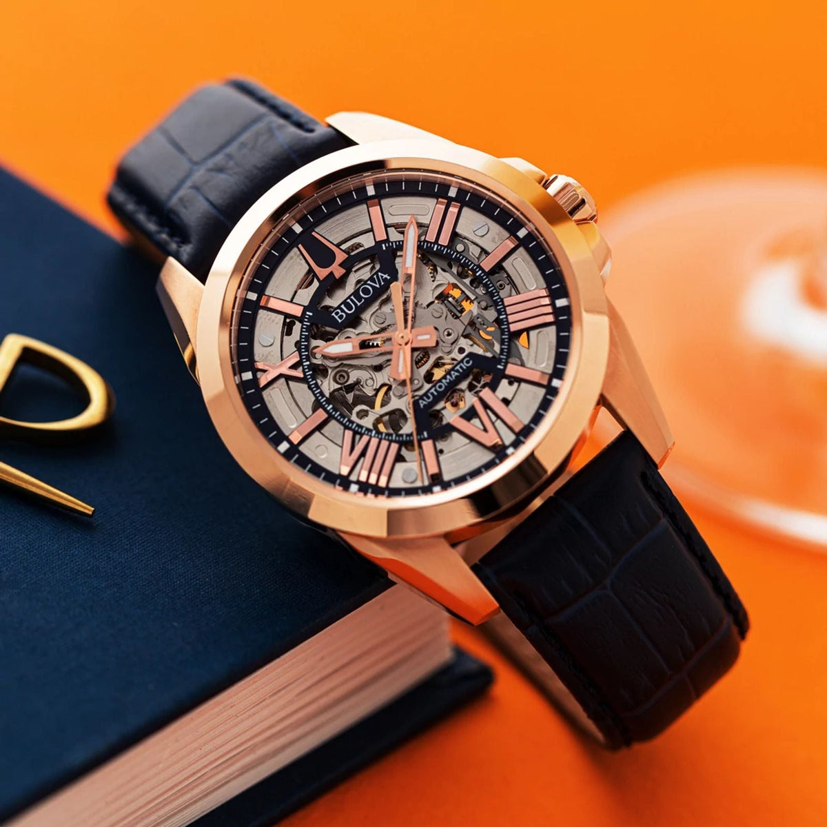 97A161 Reloj Bulova Sutton de caballero pulsera de piel