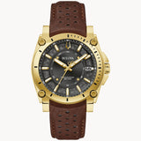 97B216 Reloj Bulova Icon de caballero pulsera de cuero 40 mm