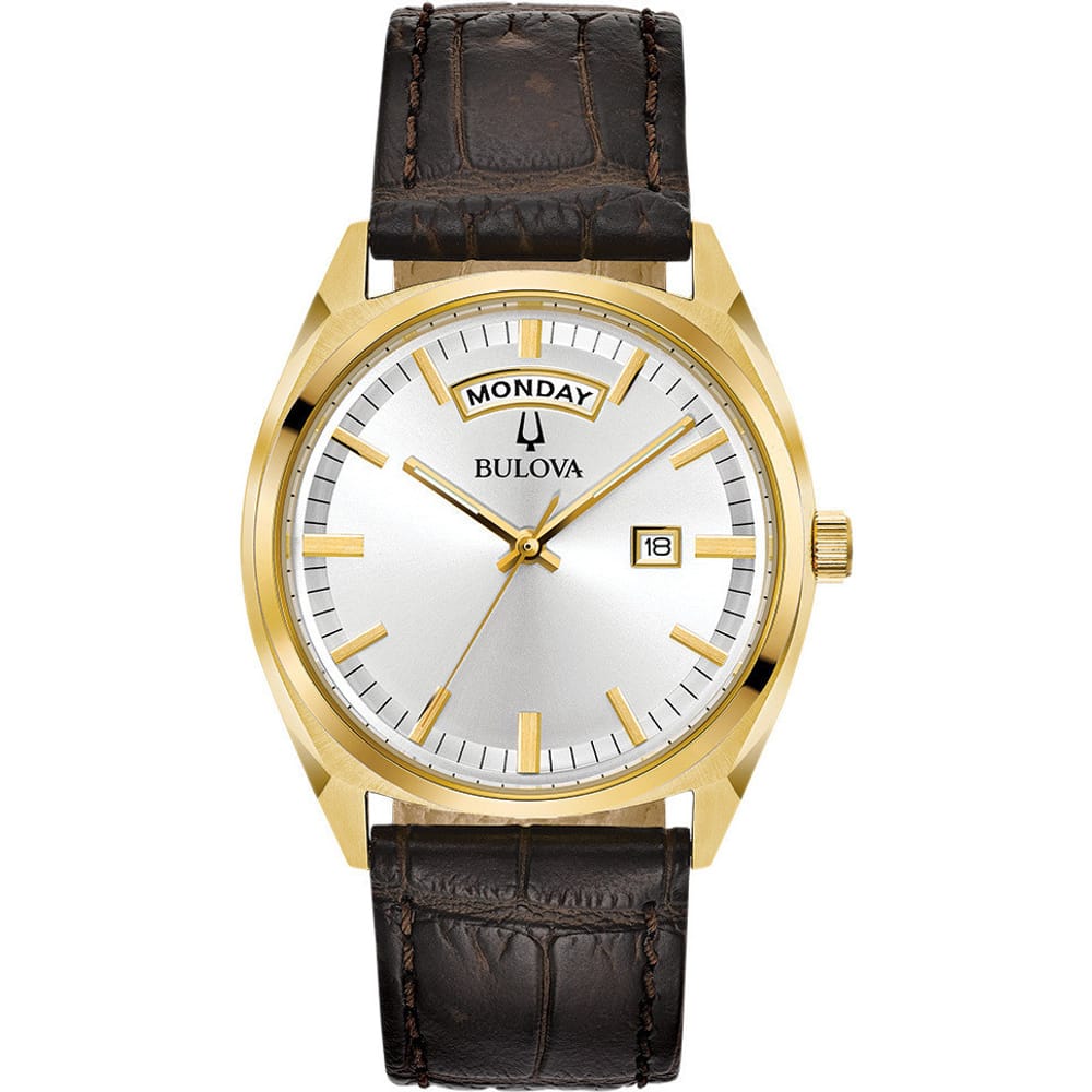 97C106 Reloj Bulova para caballero pulsera de piel