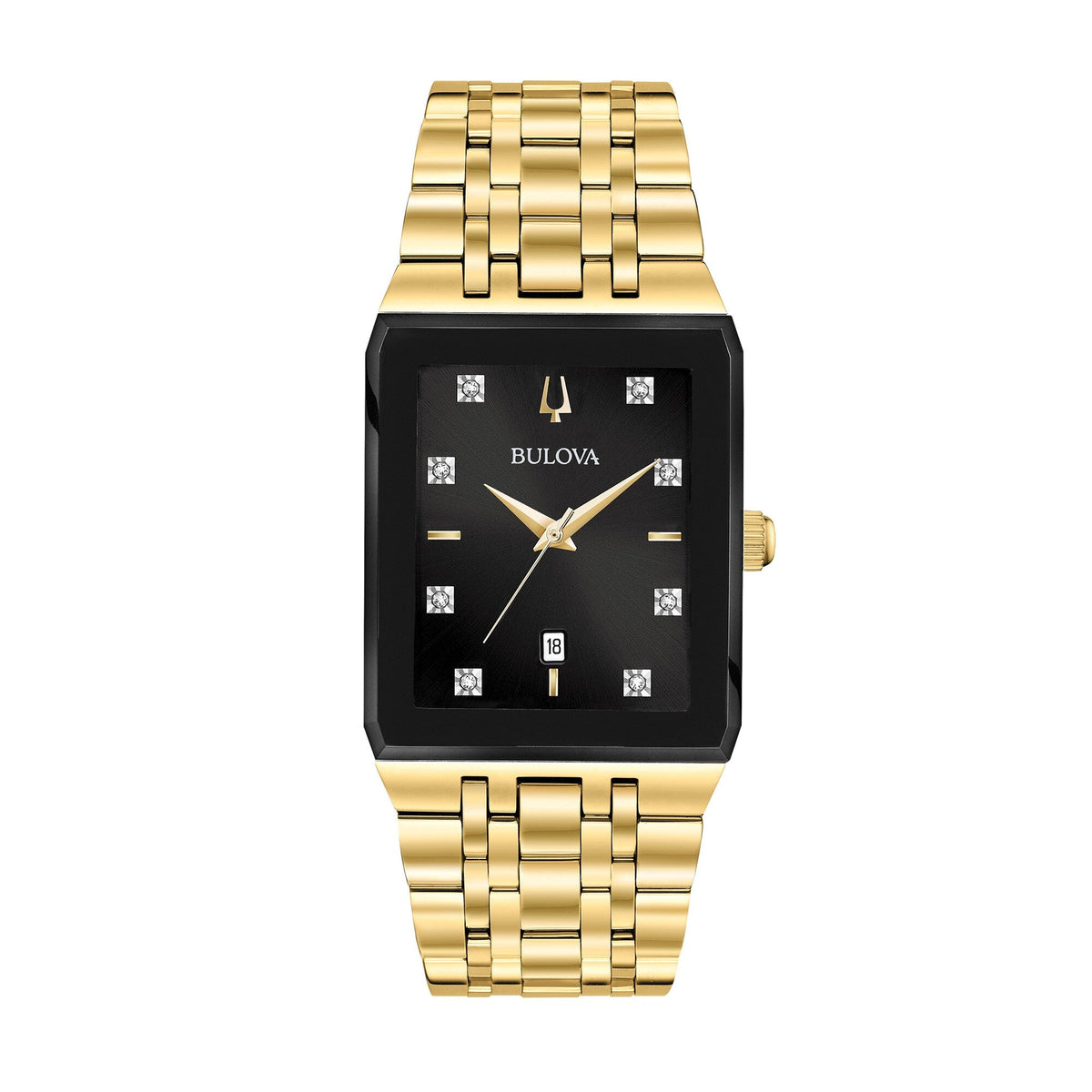 97D118 Reloj Bulova Diamond de caballero banda de metal