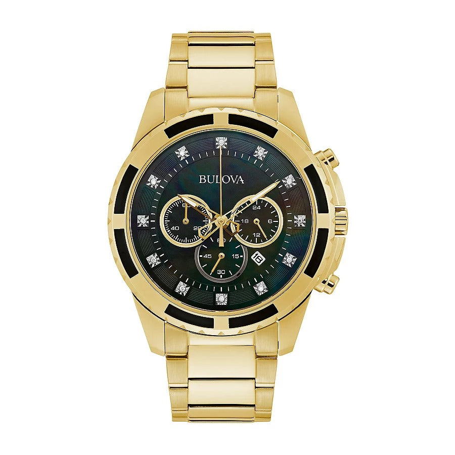 97D121 Reloj Bulova Diamond de hombre pulsera de metal 44 mm