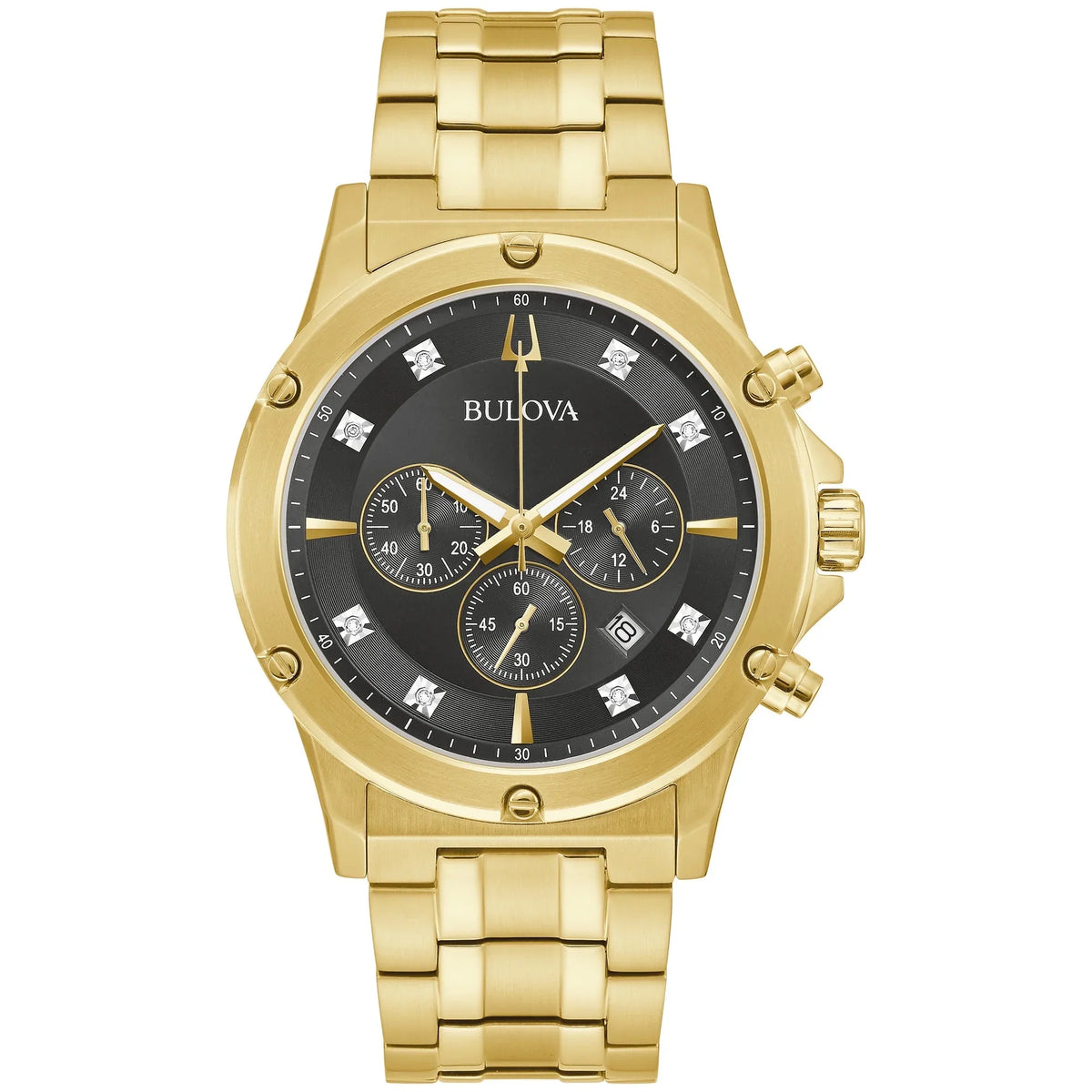 97D126 Reloj Bulova Diamond de hombre correa de metal