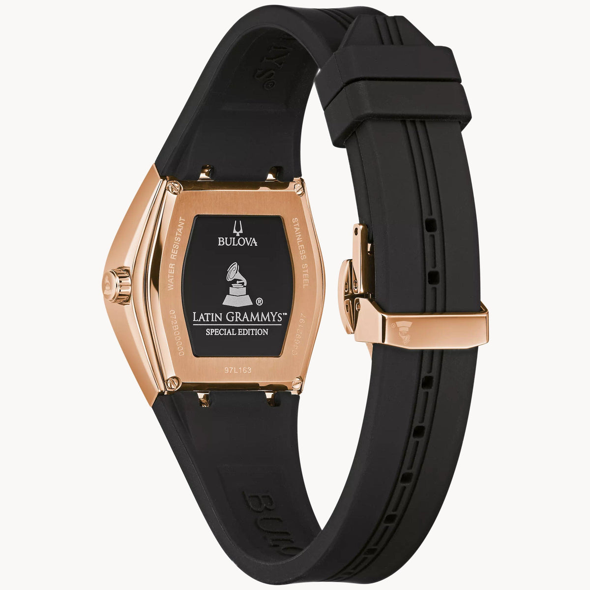 97L163 Reloj Bulova Gemini Latin Grammy de dama pulsera de resina