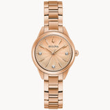 97P151 Reloj Bulova Sutton de dama pulsera de metal 28 mm