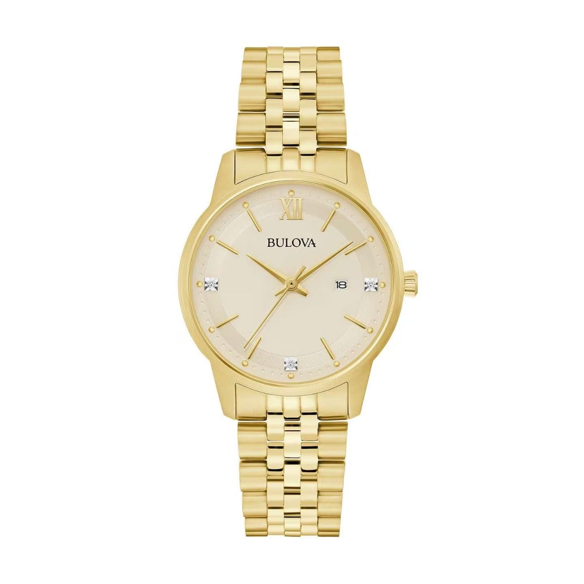 97P155 Reloj Bulova Sutton Diamond de mujer correa de metal