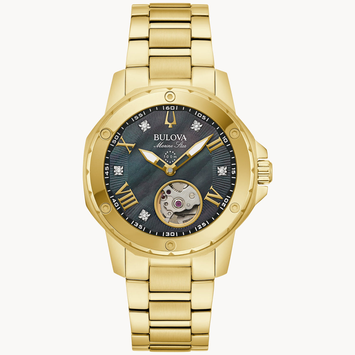 97P171 Reloj Bulova Marine Star de mujer correa de metal