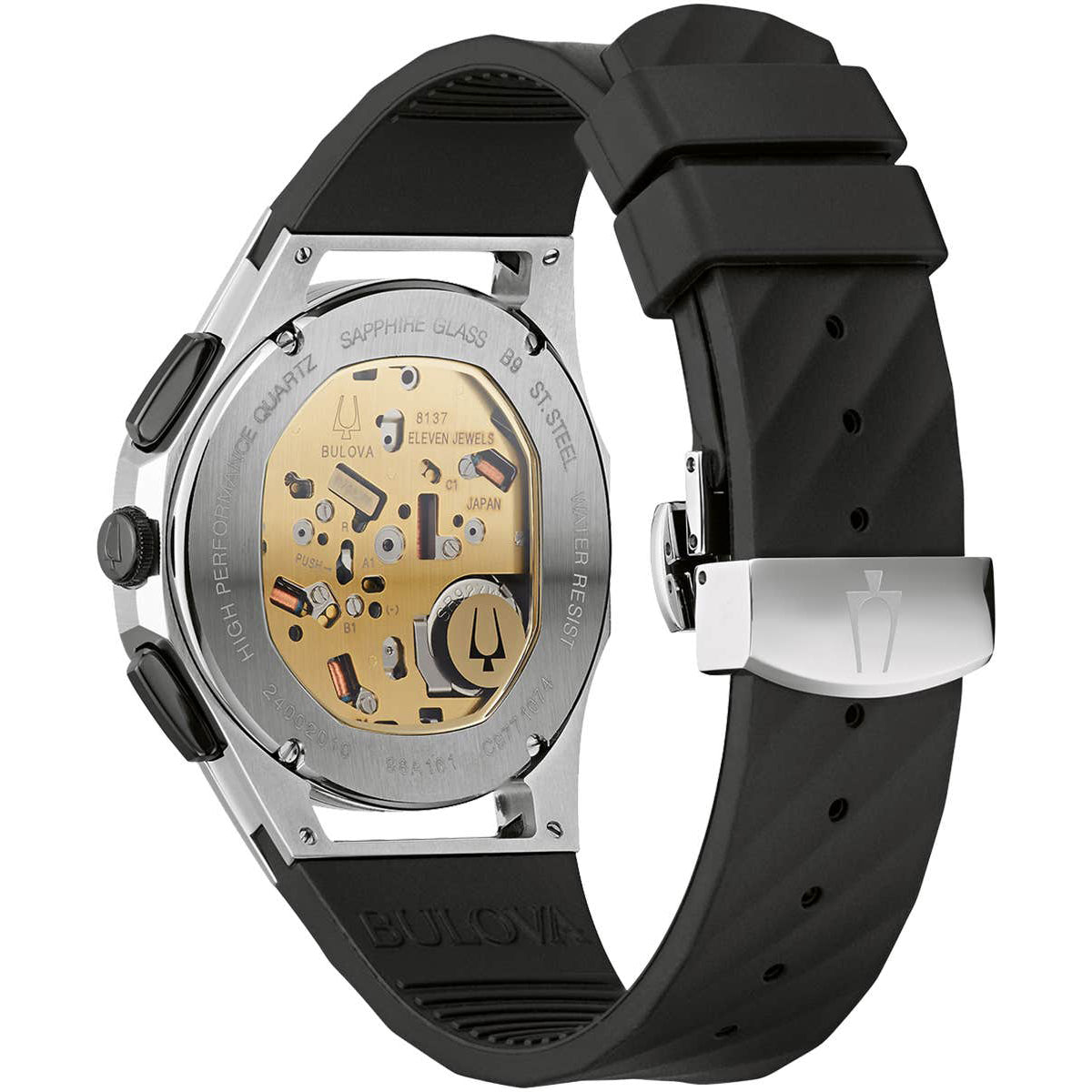 98A161 Reloj Bulova Curv de hombre correa de resina