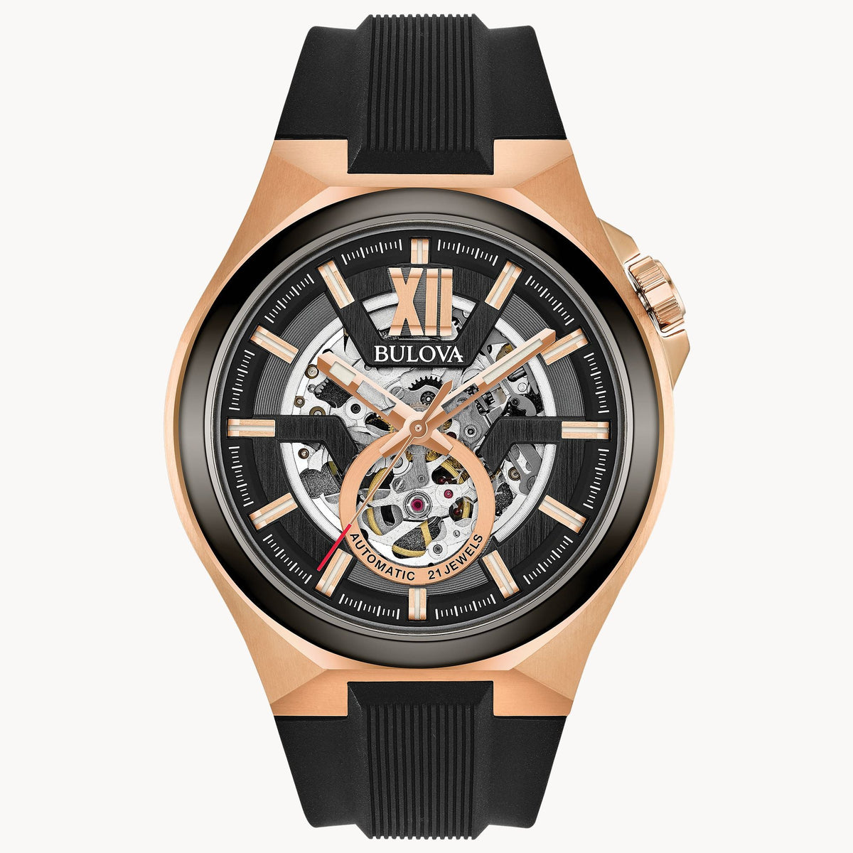 98A177 Reloj Bulova Machine de hombre automático pulsera de resina