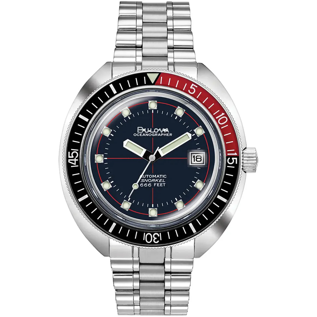 98B320 Reloj Bulova Oceanographer Devil Diver de hombre pulsera de metal 44 mm