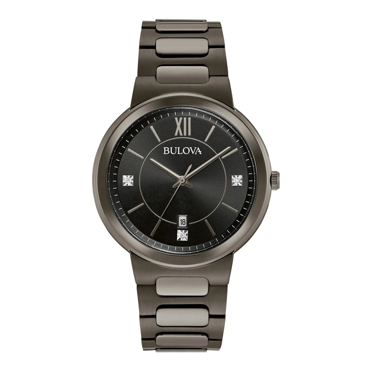 98D162 Reloj Bulova Diamond de hombre pulsera de metal 41 mm