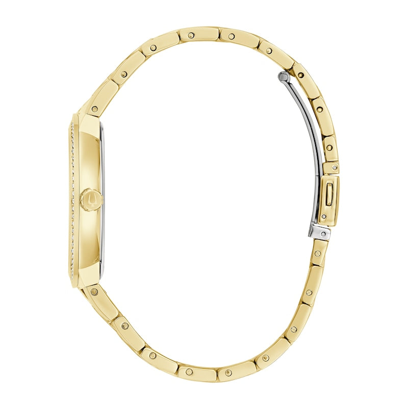98K102 Reloj Bulova Crystal de hombre correa de metal