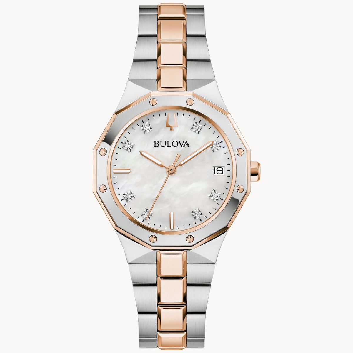 98P235 Reloj Bulova Prestige Diamond de dama correa de metal