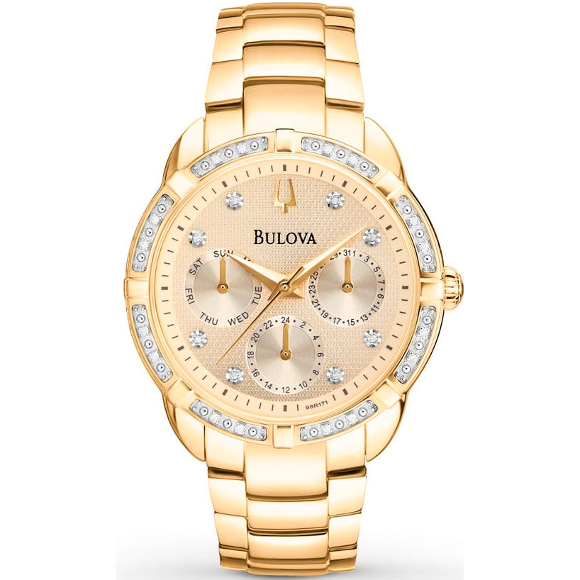 98R171 Reloj Bulova Diamond de mujer correa de metal