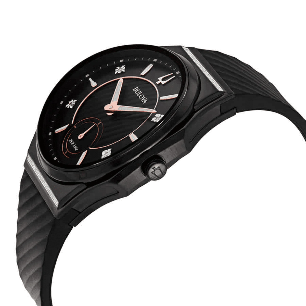 98R240 Reloj Bulova Curv para dama pulsera de caucho