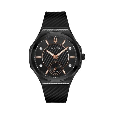 98R240 Reloj Bulova Curv para dama pulsera de caucho
