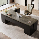 HOGA-HL0288 Escritorio en L Tribesigns de madera con gavetas