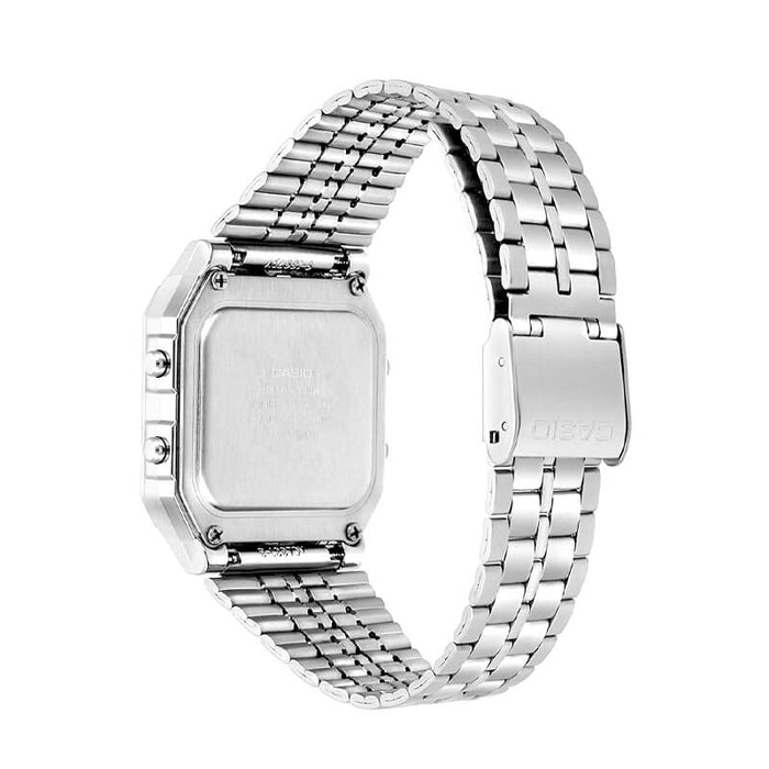 A-500 Reloj Casio para Hombre Pulsera de Metal Digital Vintage Clásico Hora Mundial