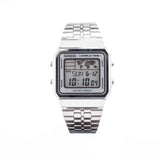 A-500 Reloj Casio para Hombre Pulsera de Metal Digital Vintage Clásico Hora Mundial