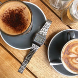 A-500 Reloj Casio para Hombre Pulsera de Metal Digital Vintage Clásico Hora Mundial