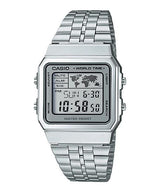 A-500 Reloj Casio para Hombre Pulsera de Metal Digital Vintage Clásico Hora Mundial
