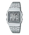 A-500 Reloj Casio para Hombre Pulsera de Metal Digital Vintage Clásico Hora Mundial