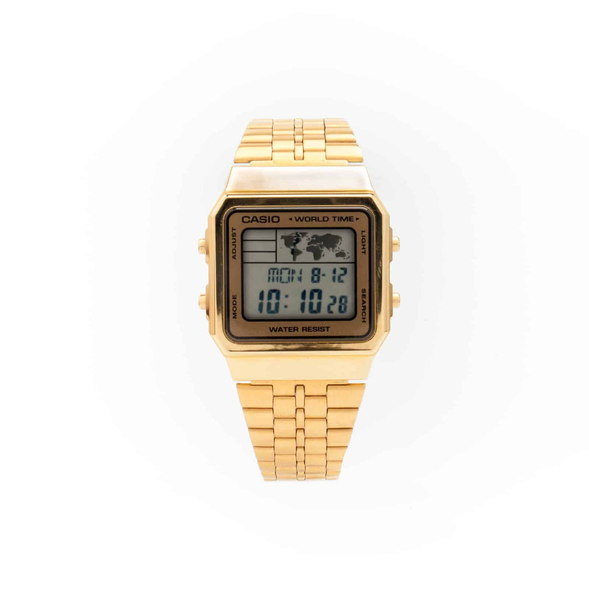 A-500 Reloj Casio para Hombre Pulsera de Metal Digital Vintage Clásico Hora Mundial