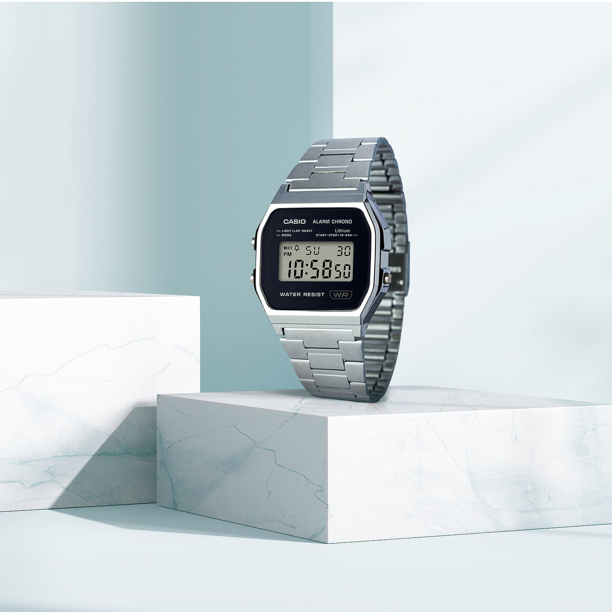 A158W Reloj Casio para hombre pulsera de metal