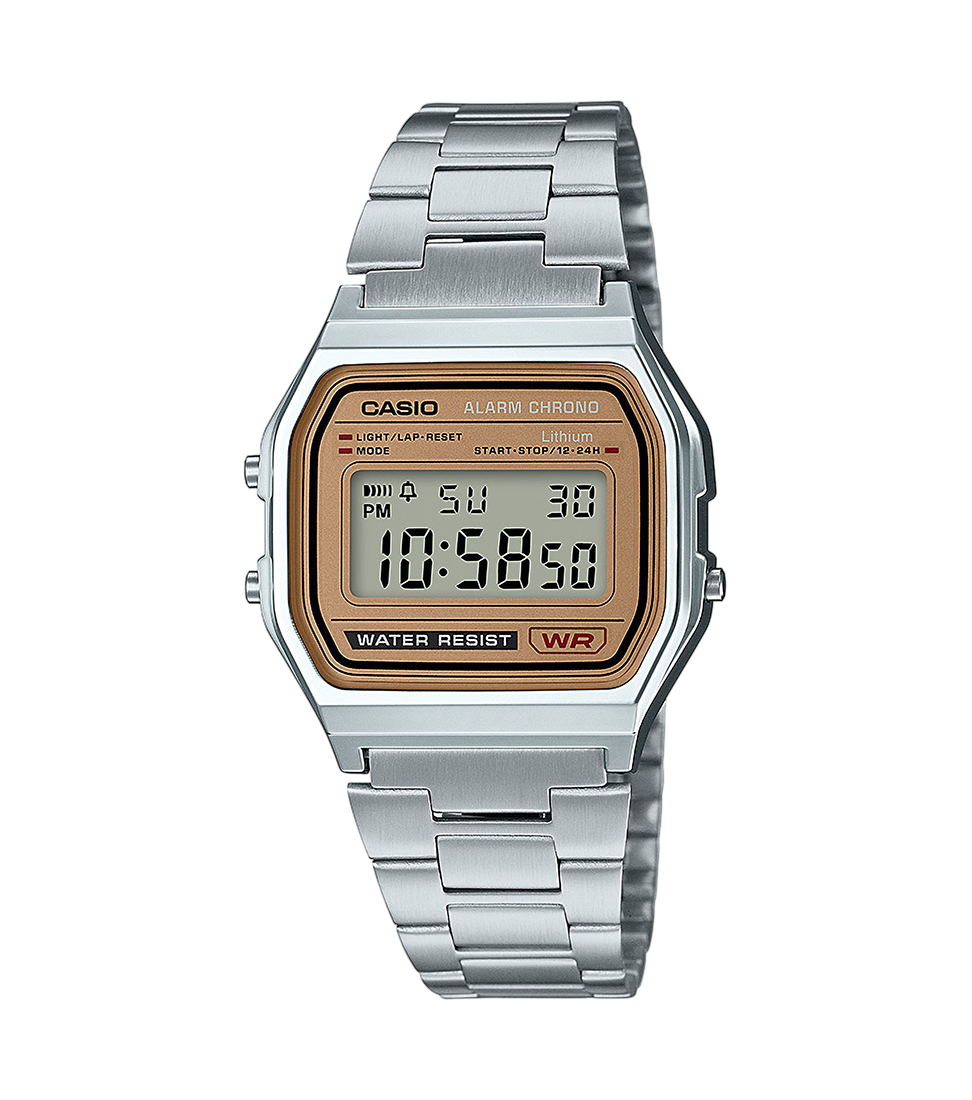 A158W Reloj Casio para hombre pulsera de metal
