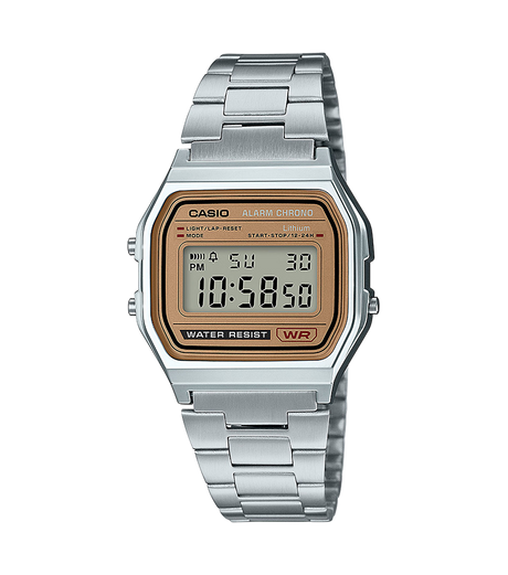 A158W Reloj Casio para hombre pulsera de metal