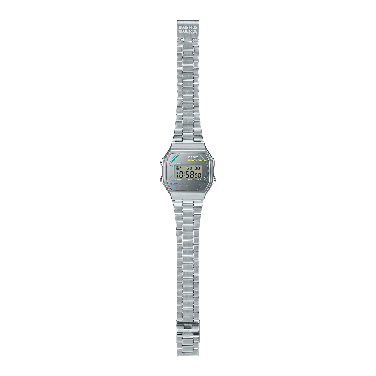 A168WEPC-7A Reloj Casio Pac-Man pulsera de metal