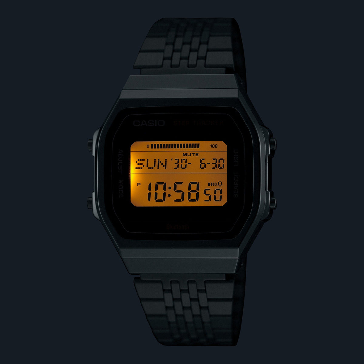 ABL-100 Reloj Casio Unisex pulsera de metal digital con Bluetooth vintage