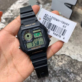 AE-1200 Reloj Casio para Hombre Pulsera de Caucho Digital Illuminator Hora Mundial 10 Años de Batería