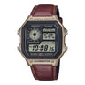 AE-1200 Casio Reloj para caballero pulsera de piel