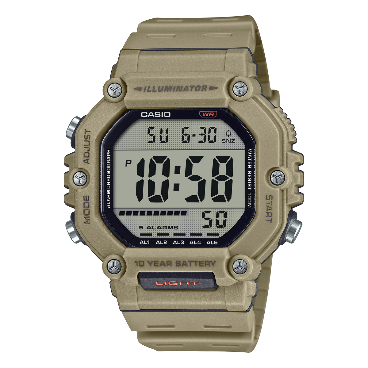 AE-1600 Reloj Casio unisex correa de resina