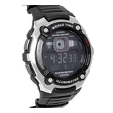 AE-2000 Reloj Casio para Hombre Banda de Caucho Digital Illuminator Hora Mundial 10 Años de Batería