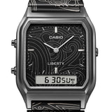 AQ-230 Reloj Casio x Liberty unisex correa de metal