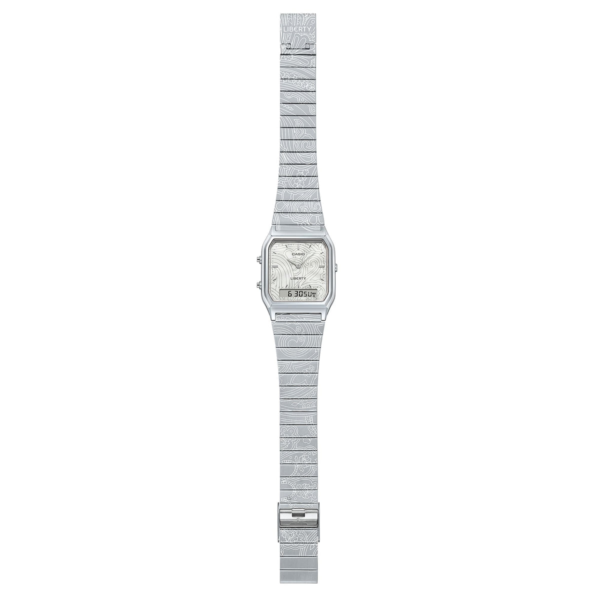 AQ-230 Reloj Casio x Liberty unisex correa de metal