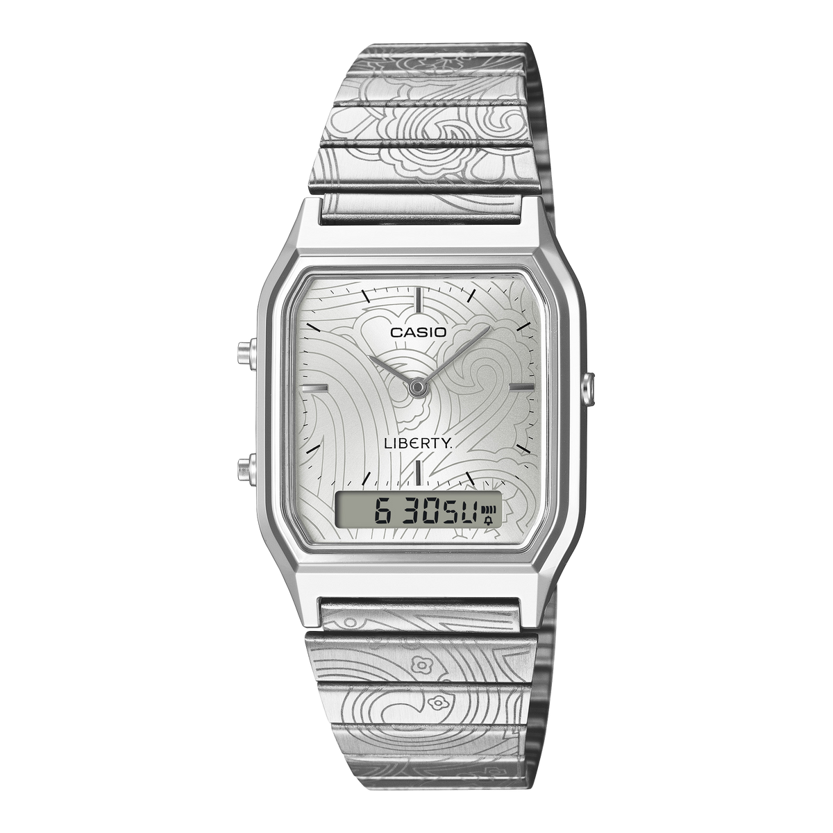AQ-230 Reloj Casio x Liberty unisex correa de metal