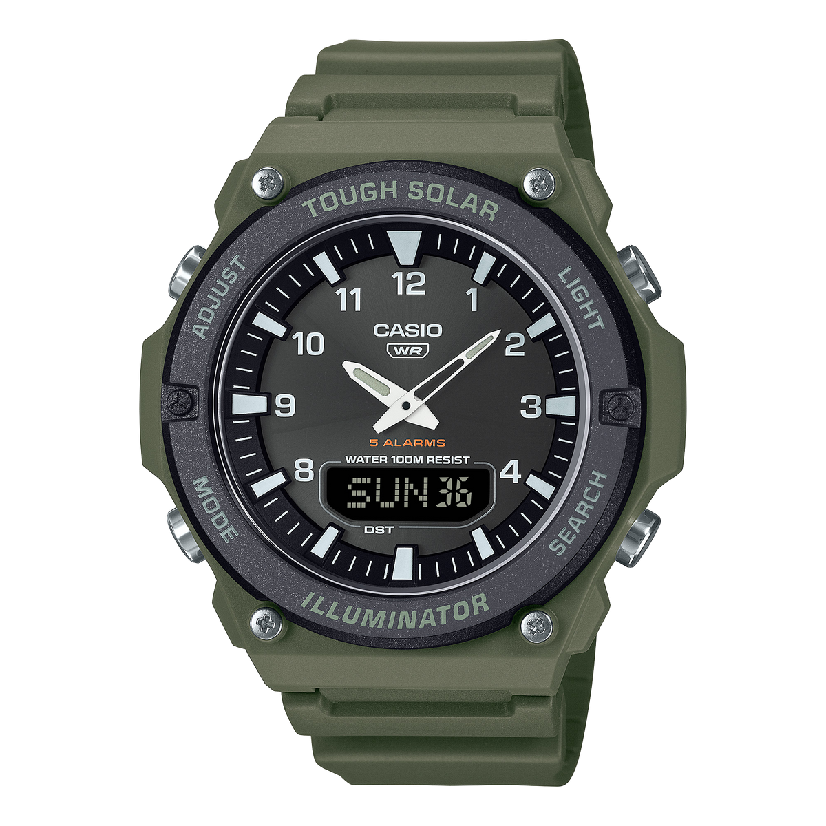 AQ-S820W Reloj Casio de hombre pulsera de caucho 50 mm