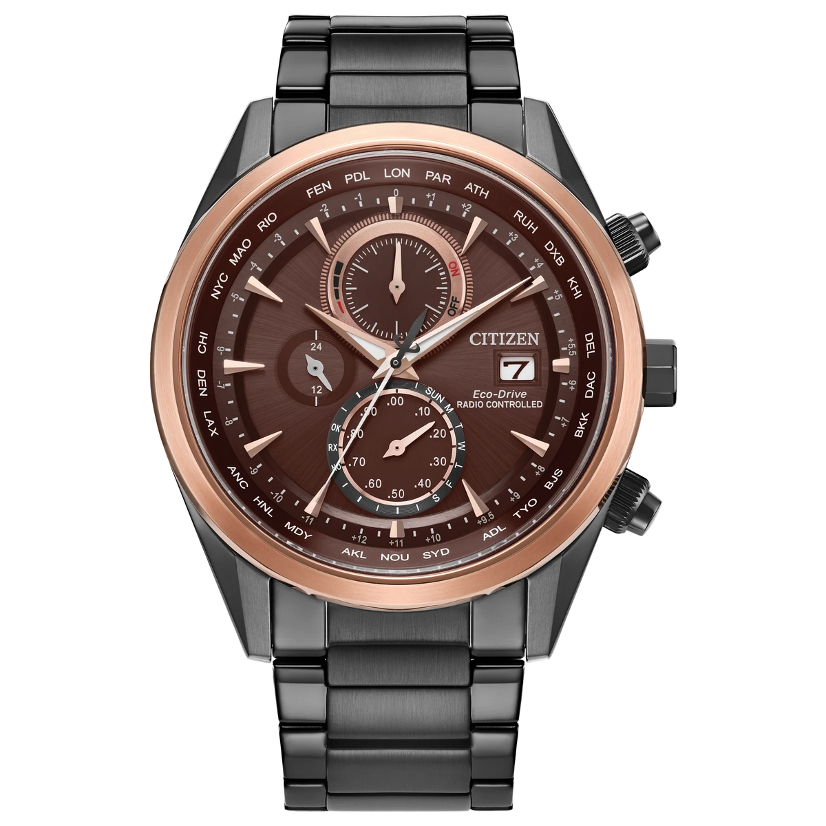 AT8267-51X Reloj Citizen Eco-Drive Sport Luxury de hombre banda de metal