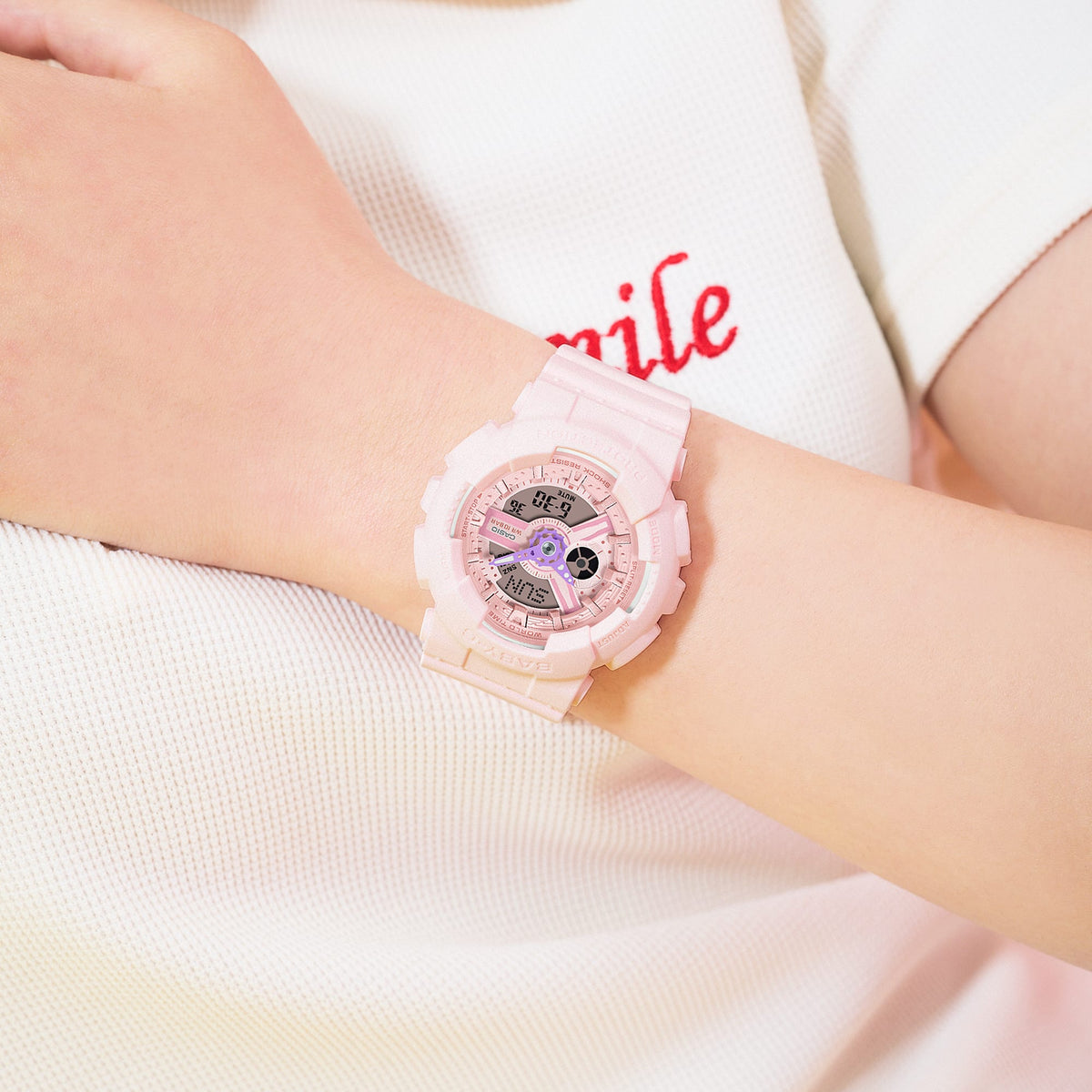 BA-110X Reloj Baby-G para Mujer Pulsera de Caucho Doble hora