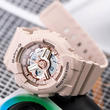 BA-110X Reloj Baby-G para Mujer Pulsera de Caucho Doble hora