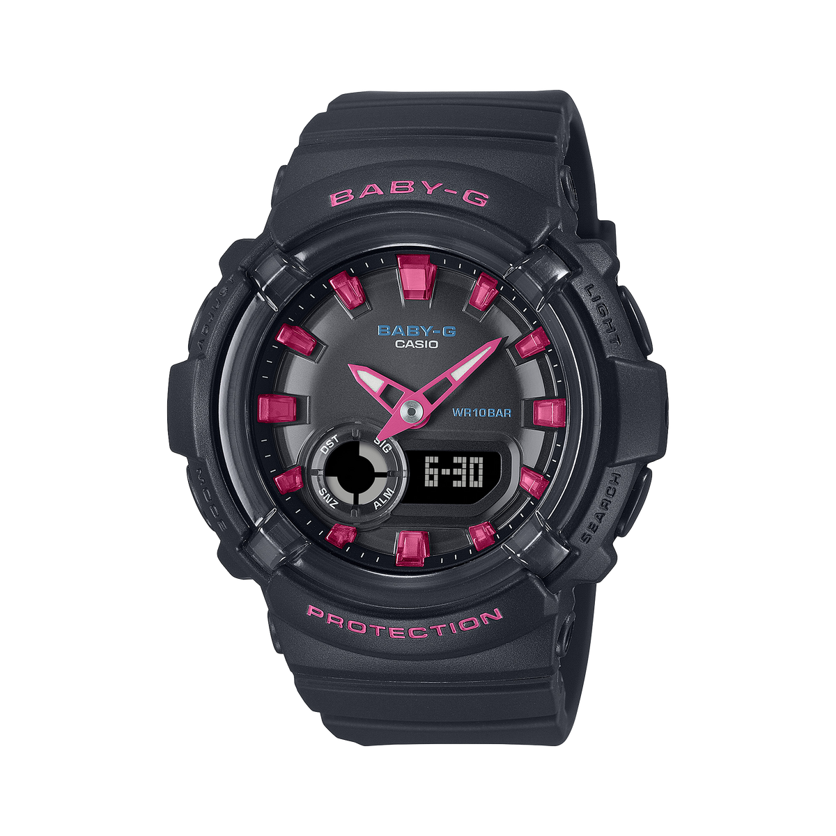 BGA-280 Baby-G Reloj para Mujer Pulsera de Caucho Doble hora