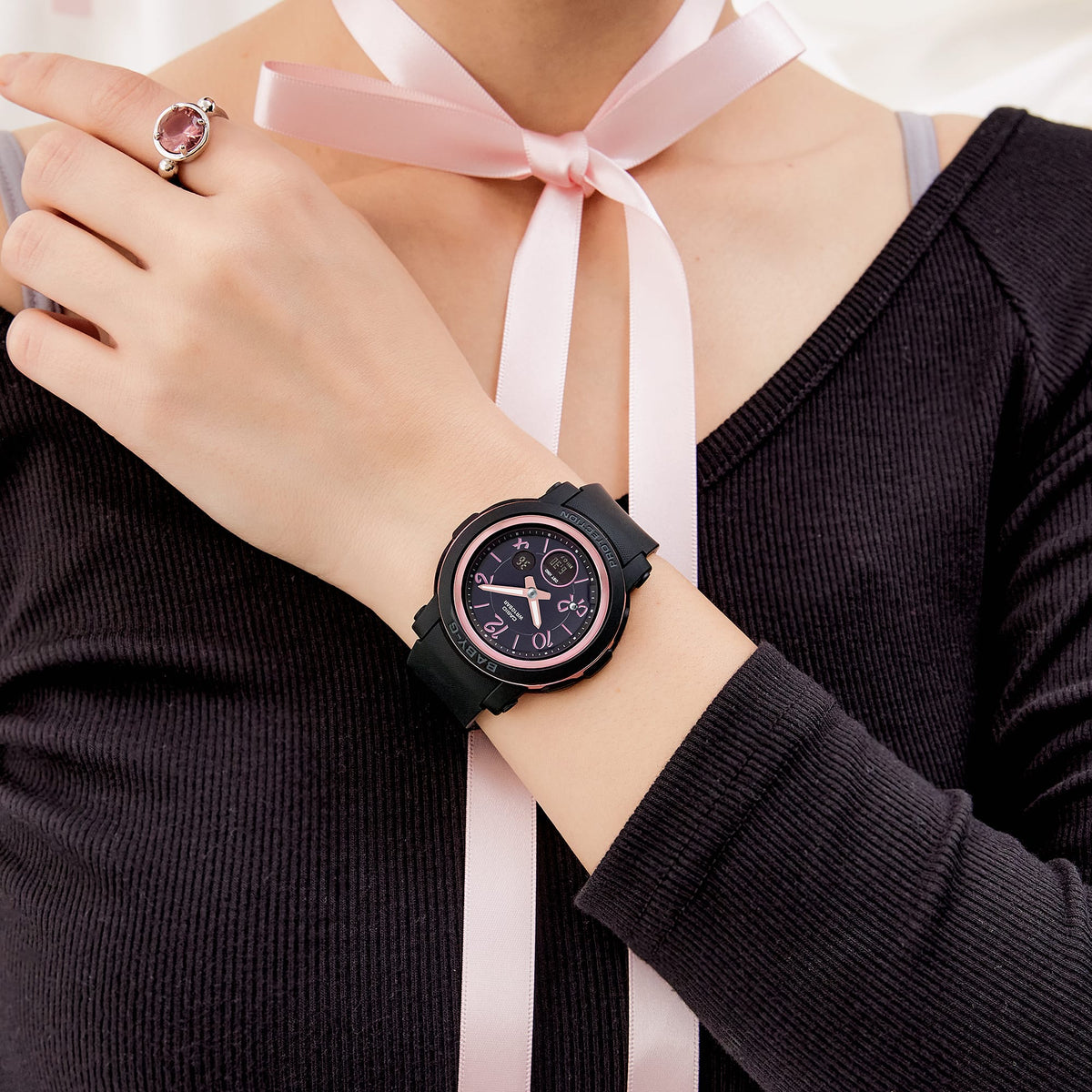 BGA-290 Reloj Baby-G de dama pulsera de resina doble hora