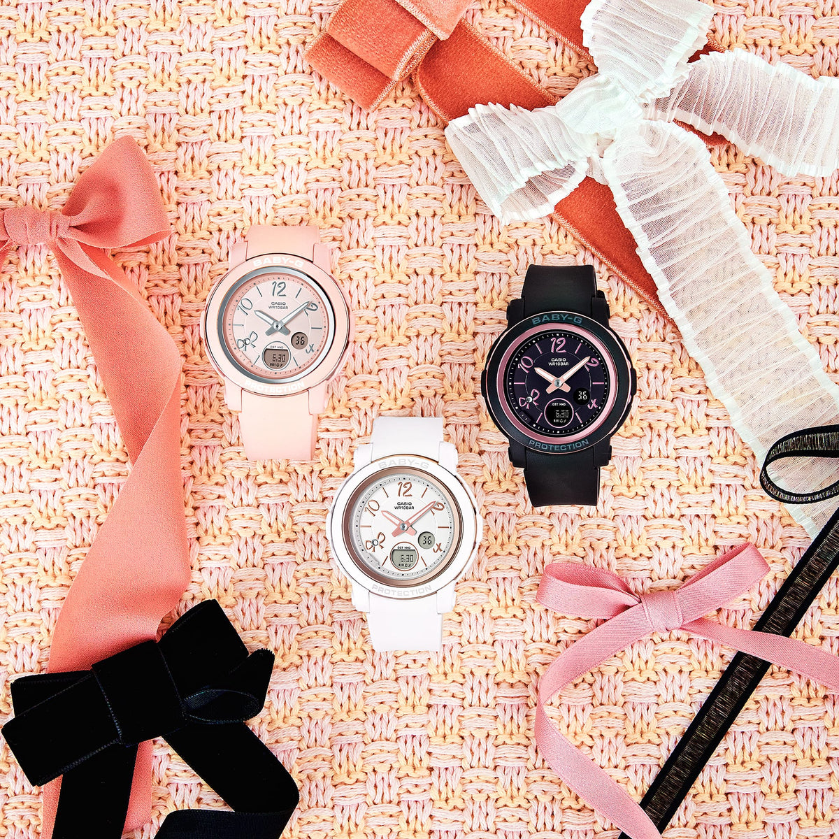 BGA-290 Reloj Baby-G de dama pulsera de resina doble hora
