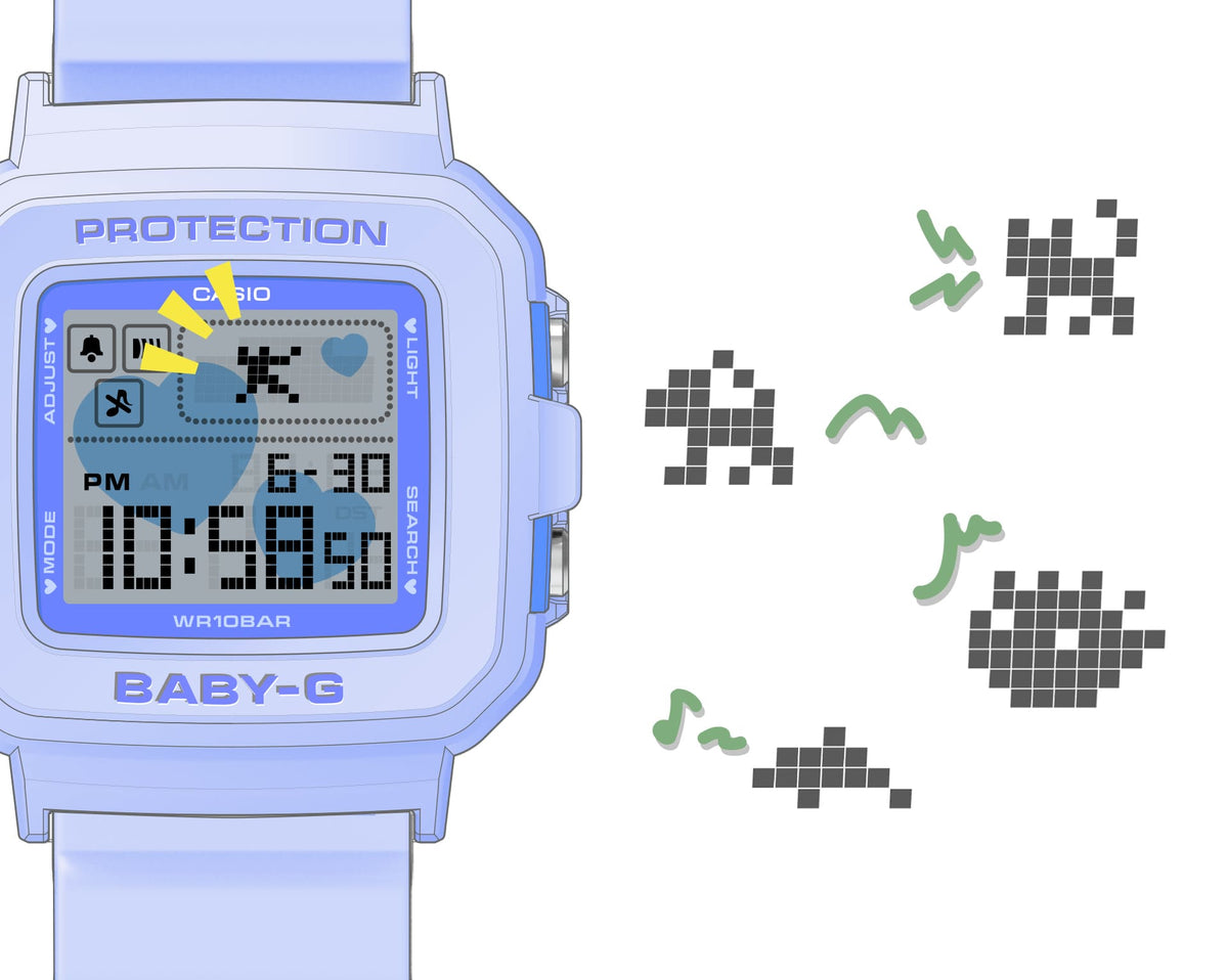 BGD-10K Reloj Baby-G Digital para Mujer pulsera de caucho